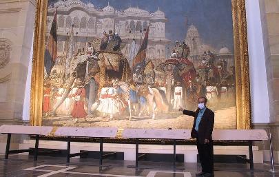 Одна из самых больших картин мира вернулась в экспозицию калькуттского музея