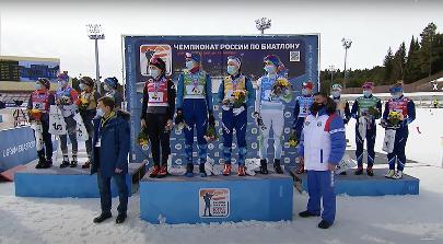 Женская сборная ХМАО выиграла эстафету на чемпионате России по биатлону