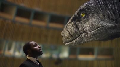 Динозавр выступил в ООН в поддержку борьбы с изменением климата