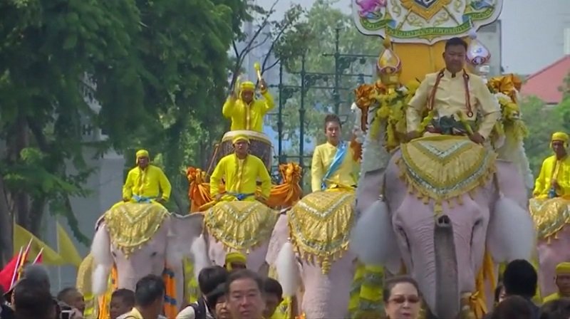 В Таиланде люди и слоны поклонились новому монарху 1.jpg