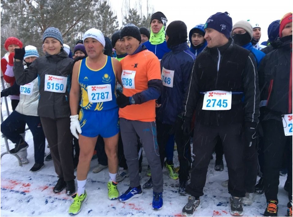 Астана, зимний марафон