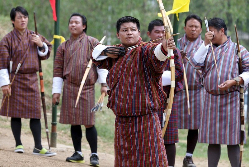Бутан. Соревнования лучников.