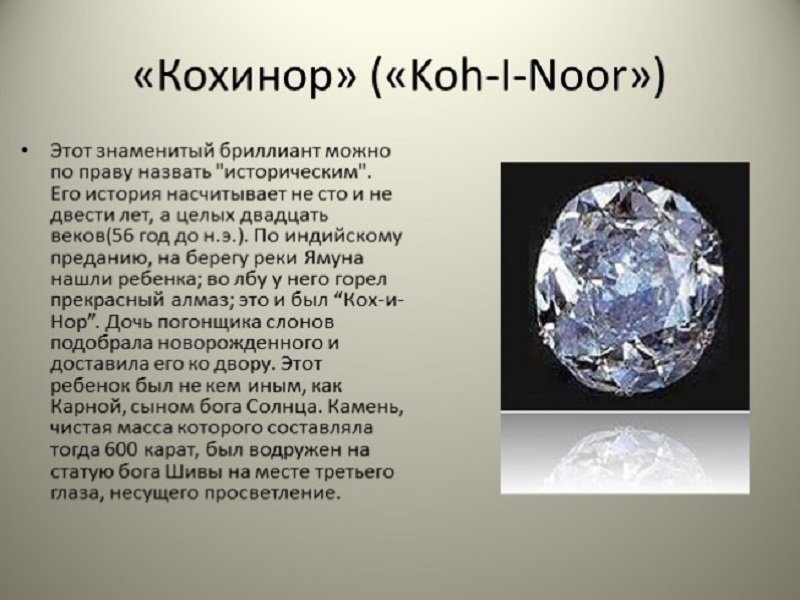 Бриллиант кохинор фото